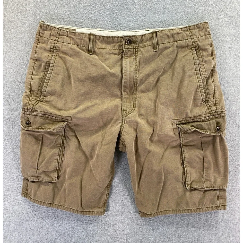 Levis‎ Shorts Mens 38 Brown Flat Front Chino Cargo Pockets Skater Grunge Y2K